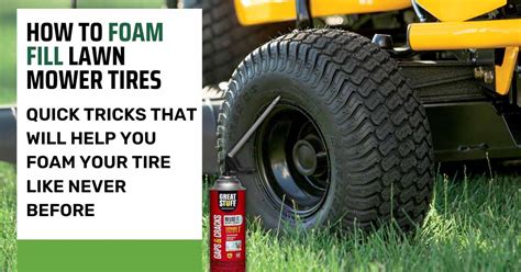 how to foam tires